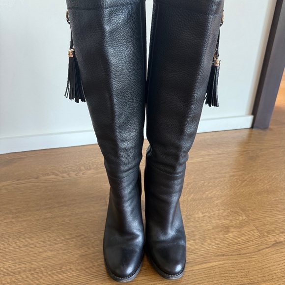 Gucci high leather boots size 39.5 - Picture 1 of 6